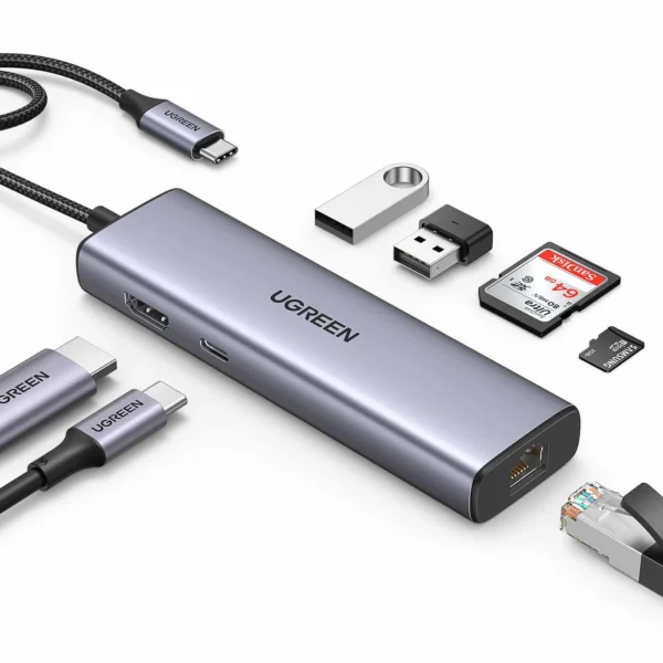 Ugreen USB-C Hub 7 en 1 avec HDMI 4K 60 Hz (90568)