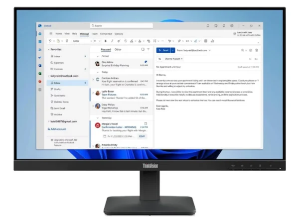 Moniteur Écran LENOVO Thinkvision S24-4e 23.8″ (64B5KAT1EU)